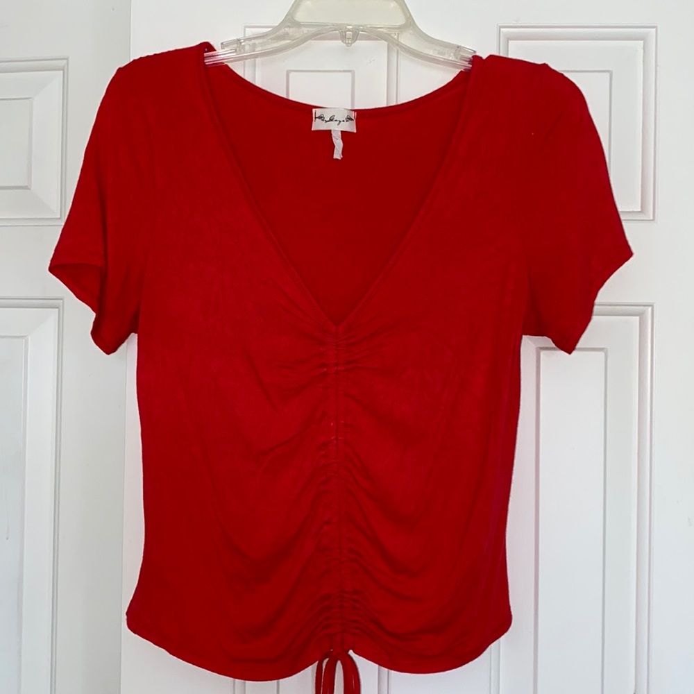 Gaze ruched red T-shirt